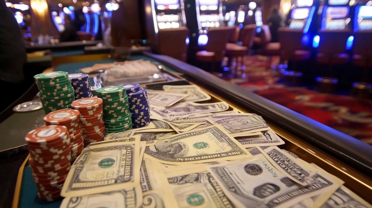 Kartu baccarat dengan cahaya digital